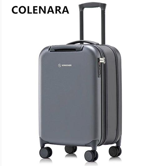 COLENARA ABS+PC Suitcase Large Capacity Trolley Case 20"24"28 Inch Boarding Box Women's Ultra-lightweight Rolling Luggage