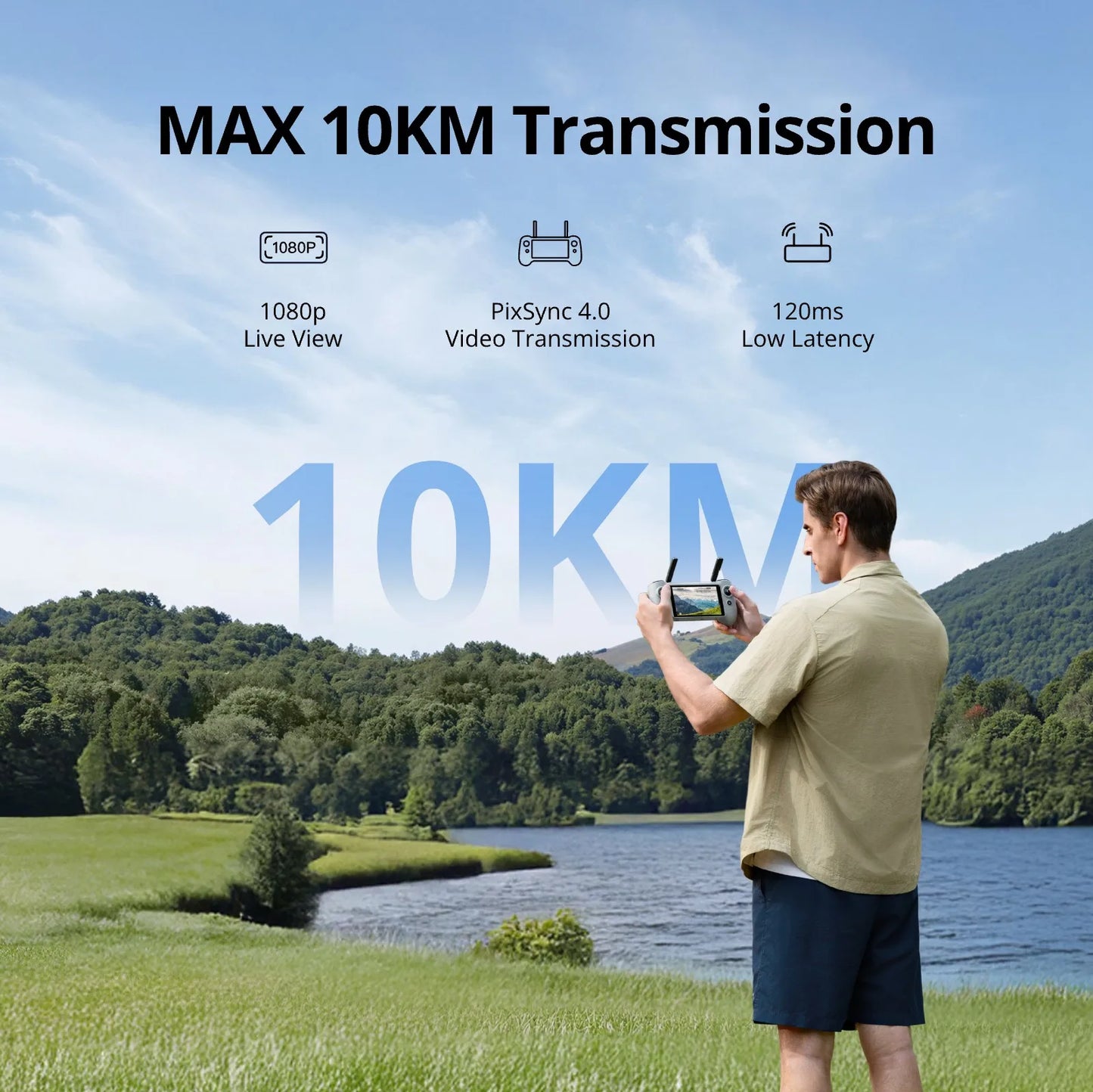 Potensic Original ATOM 2 Drone with PTD 1 Remote Control for Adults 4K Video, 8K Photo, 10KM, Vertical Shooting, AI Night Track