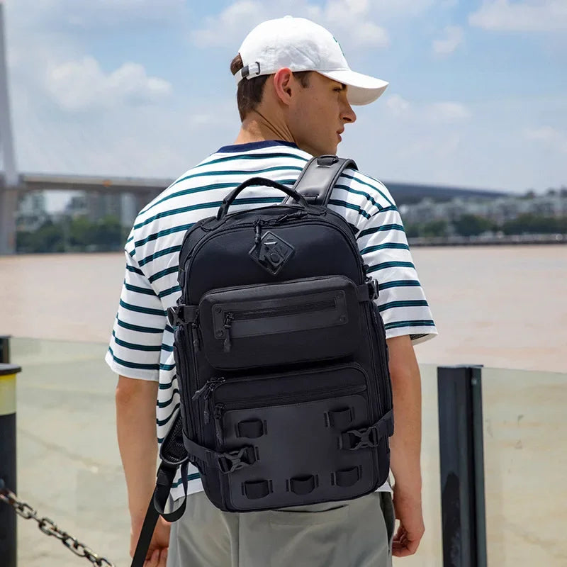 Ozuko Men's Outdoor Sports Multi Function Large Capacity Shoulder Bag Waterproof Tactical Backpack Laptop Backpack