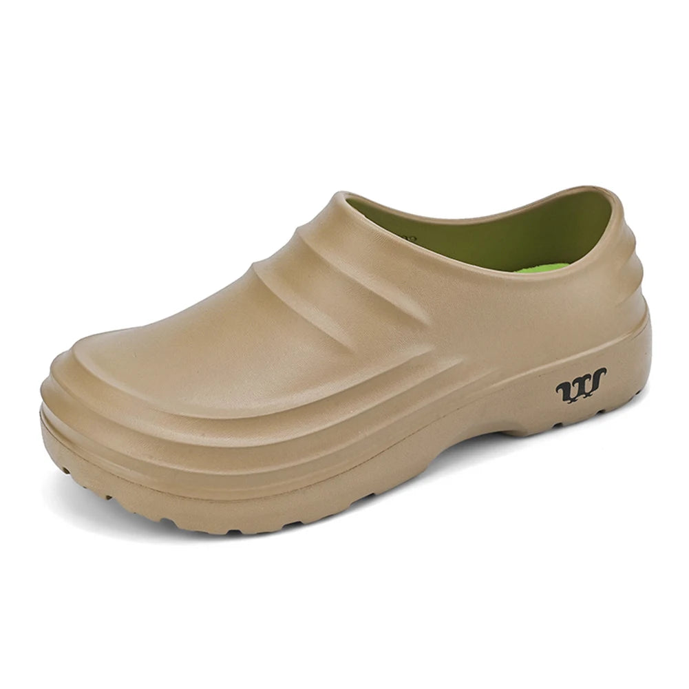 Summer Chef Shoes Thickened Work Loafers Non-slip Warm Lined Fishing Shoes Waterproof Unisex Garden Shoes for Men Women