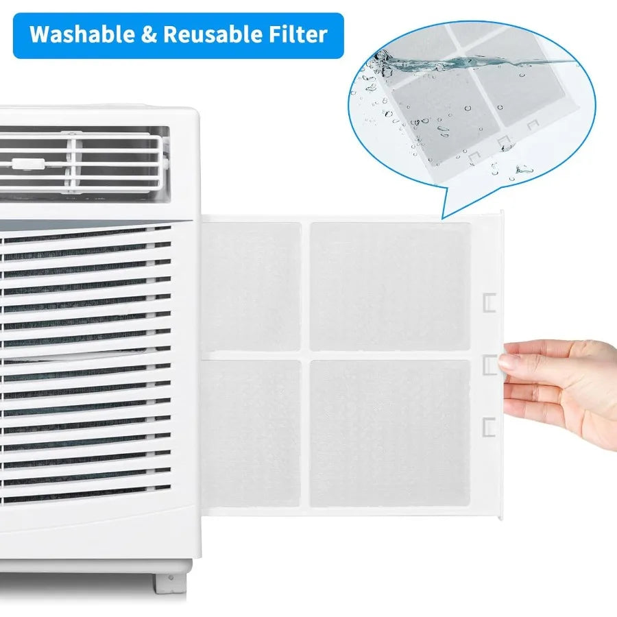 6000 BTU Window Air Conditioner 3in1 AC Unit for Window Works As Cooler Dehumidifier Fan with Timer Sleep ECO Mode Installation