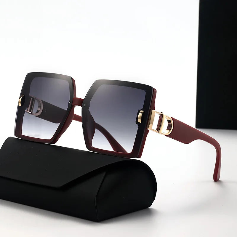 New Luxury Sunglasses for Women Oversized Eye Sunshade UV400 D-shaped Sun Glasses Fashion Eyewear Ladies Mens Sunglass 2025