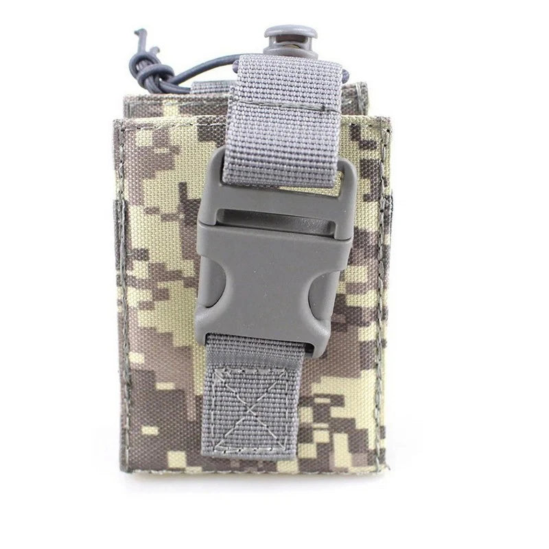 Tactical Walkie Talkie Holder Bag Molle Radio Pouch Nylon Waist Pack Pocket Pendant Pouch Hunting Accessories