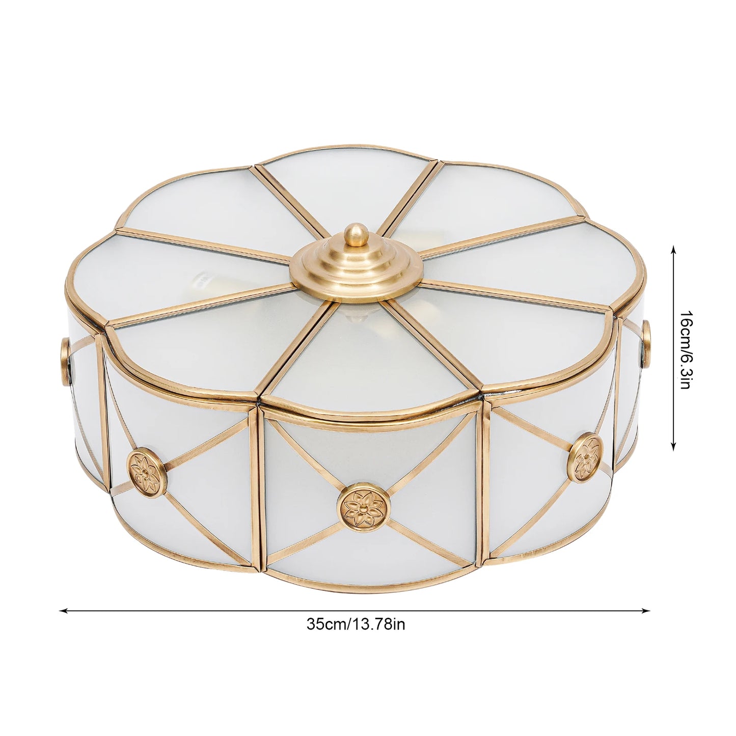 Modern Style Ceiling Lamp, Vintage Luxury Living Room E27 Home Lighting Fixtures, Flower Shaped Fixture Flush Mount Chandelier