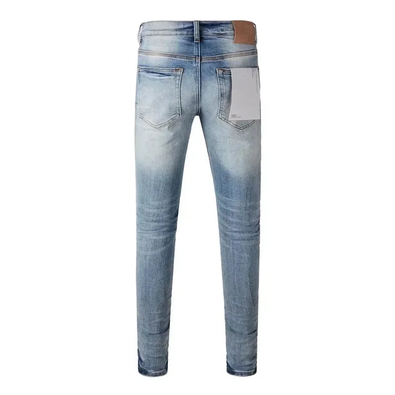 Men Jeans American High Street Black Pleated Basic Model New Fashion Trend High Quality Jeans