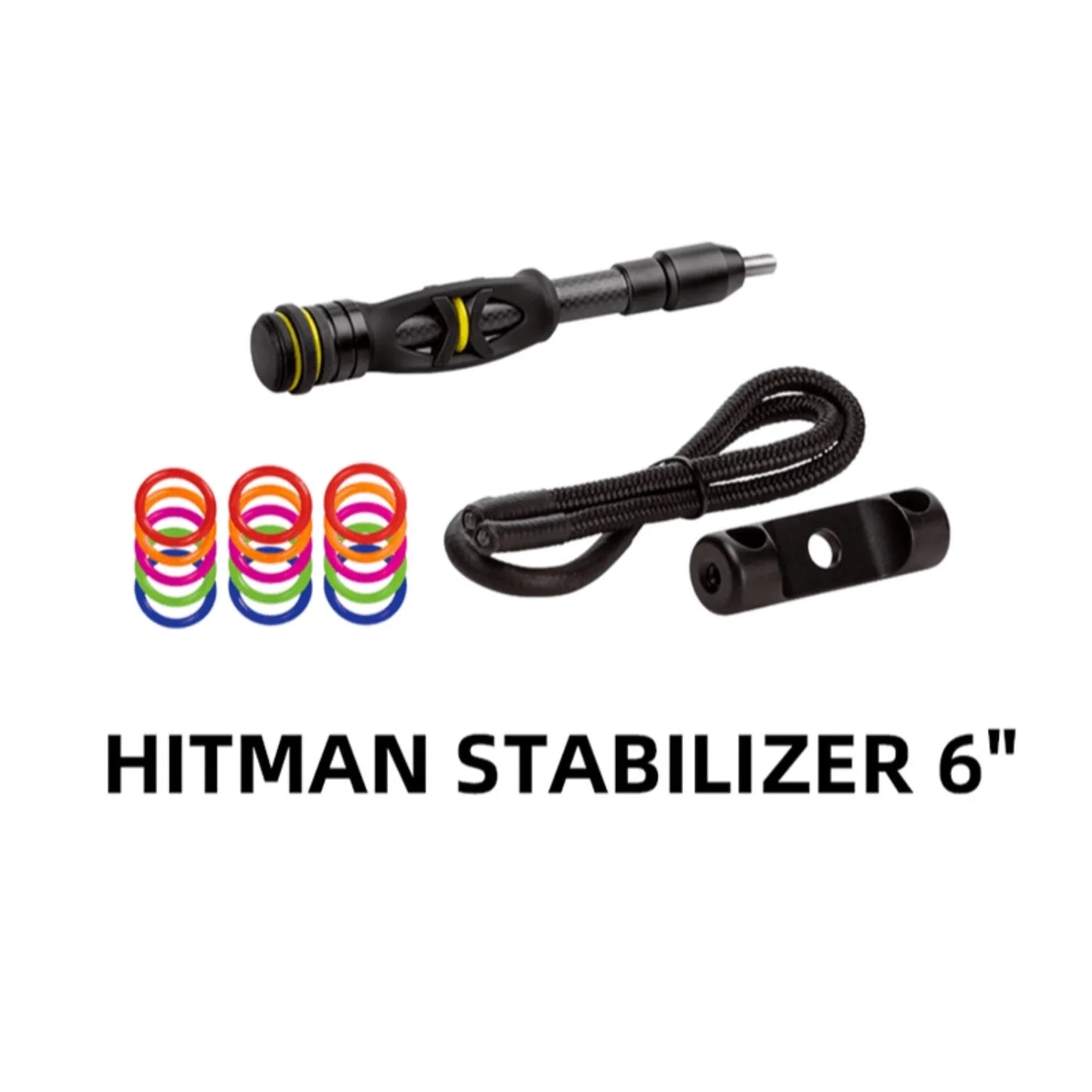 6" 8" 10" 12" Compound Bow 3K Carbon Fiber Balance Bar Archery Stabilizer Shock Absorber Damper Hunting Shooting Accessories