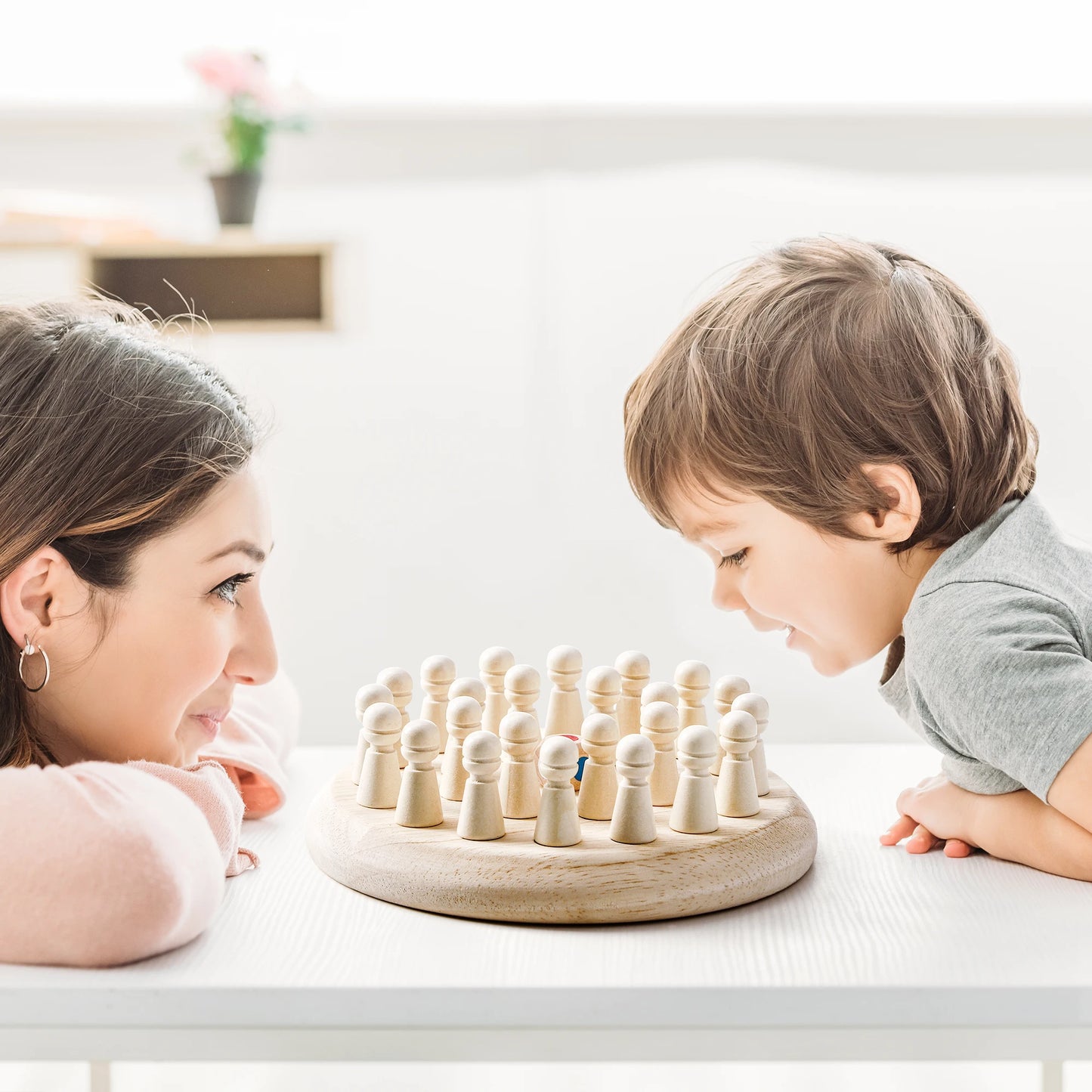 AIUAZA 1 set of wooden memory chess games, logic games, and brain teaser games, parent-child interaction toys, party toys