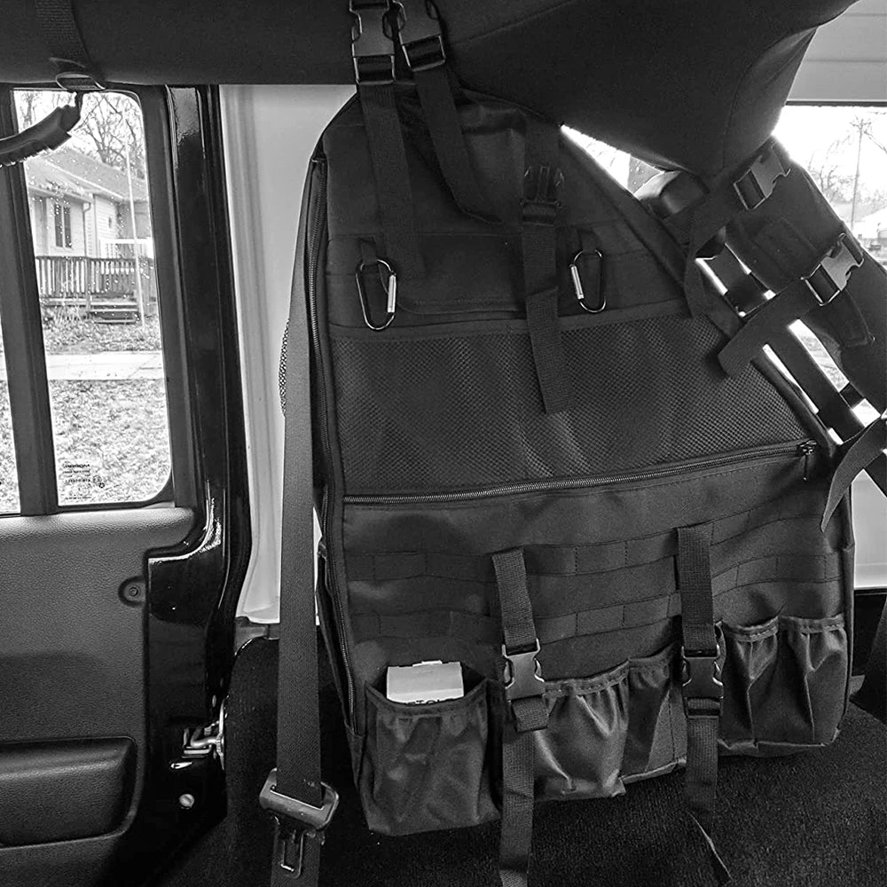 Roll Bar Storage Bag Cargo Cage with Multi-Pockets For Wrangler JK JKU JL TJ 4-Door Saddle Bag Organizers Tool Storage Bag