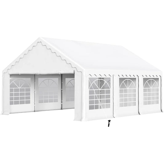 20'x16' Outdoor Heavy Duty Party Tent Large Commercial Canopy Wedding Event Shelter with Removable Sidewalls & 3 Storage Bags f
