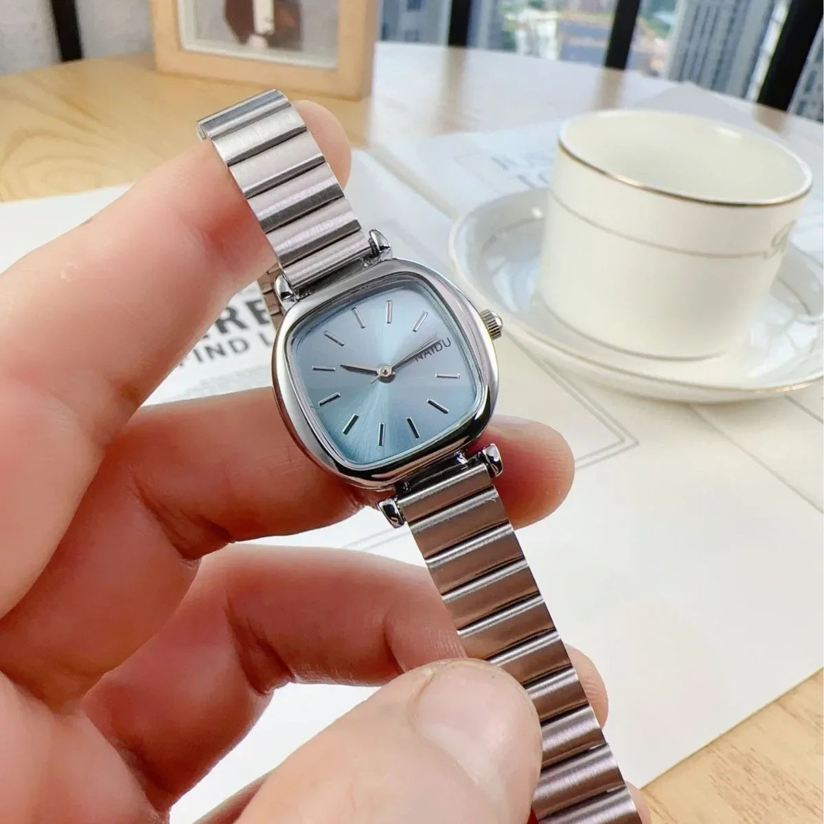 Fashion Women Watches Relogio Feminino Luxury Sliver Colors Watch Ladies Steel Strap Quartz Wristwatch Clock Reloj Mujer