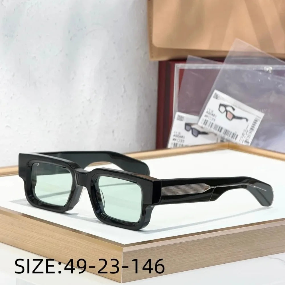 2025 Ins ASCARI Thick Acetate Sunglasses Men Classical Small Face Japan Handcrafted Designer UV400 Polarized Eyewear with Case