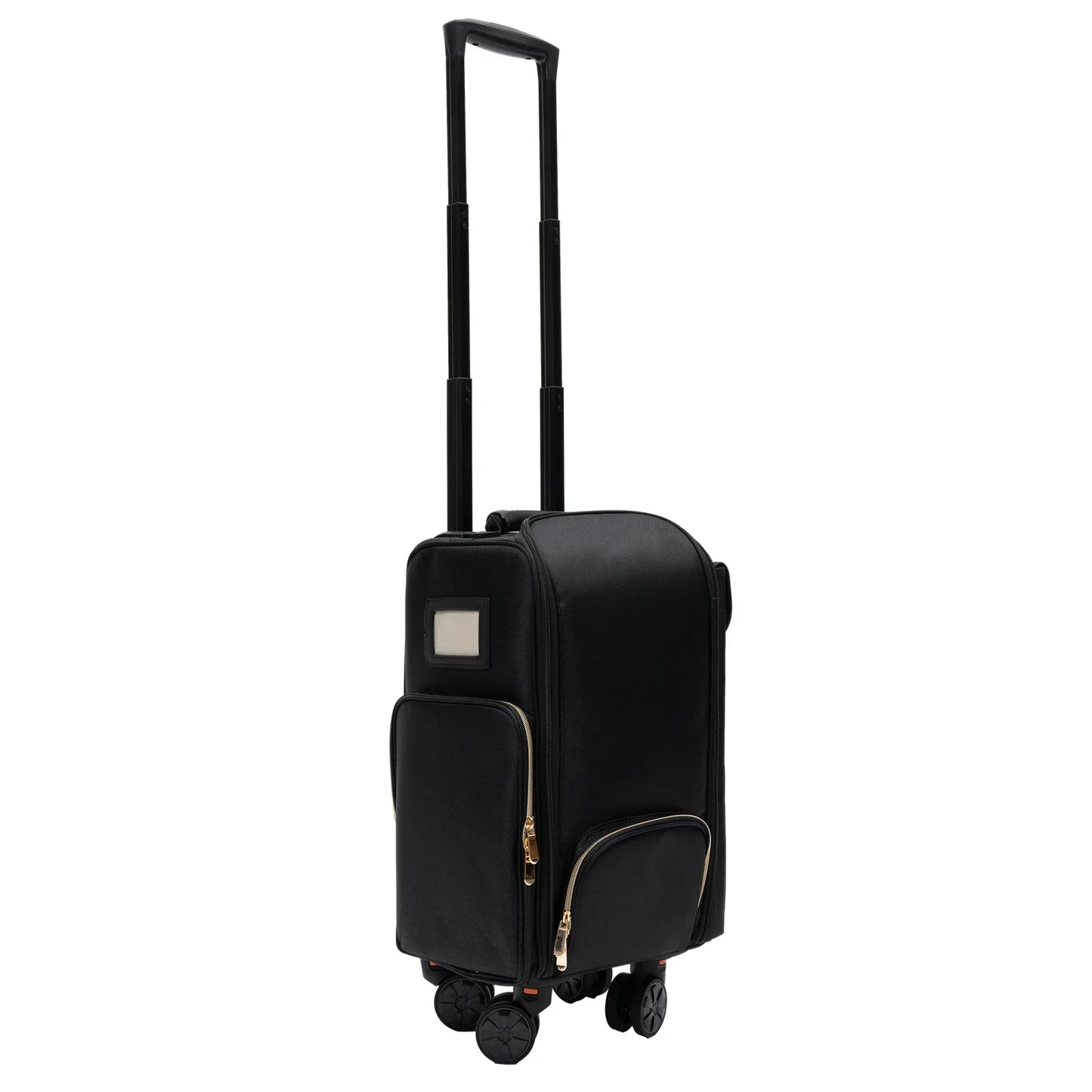 Rolling Makeup Train Case Cosmetic Storage Organizer with 6 Removable Cosmetic Bags Rolling Trolley Cosmetic Case for Makeup