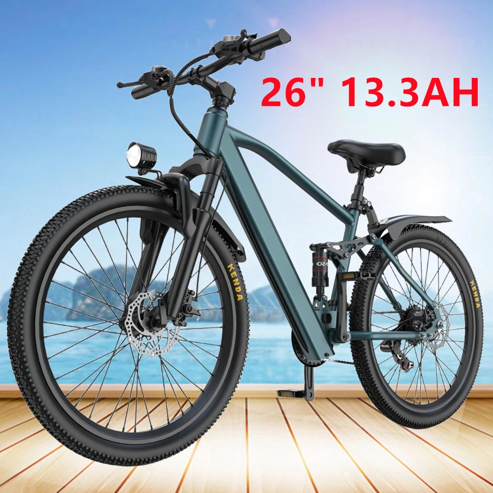 Adults Electric Bicycle, 26" 24" Electric Mountain Bike 600W Peak Motor Ebike 23.9Mph 10.3AH 13.3AH Electric E Bike for Adults