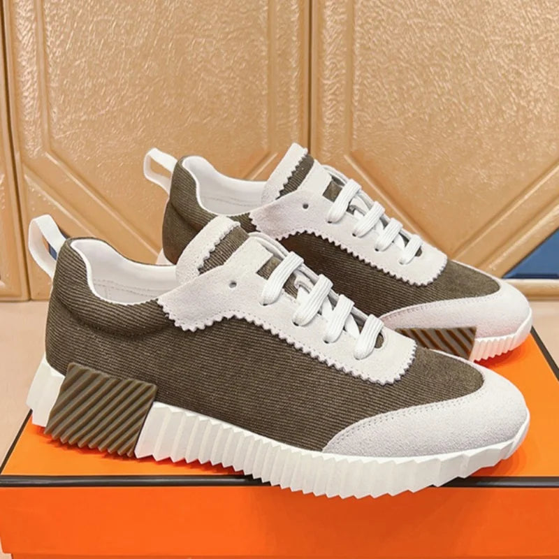 2026 Homesick Men's Casual Leather Sports Shoes Black Adhesive Low-Top Lace-Up Daily Wear Comfortable Breathable Spring Autumn