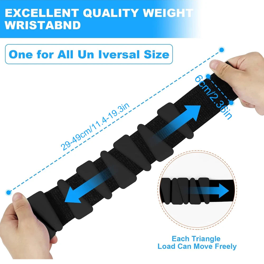 1Pair 2-4lbs Adjustable Wrist Ankle Weights - Silicone Strength Training Bracelets for Yoga Running Swimming - Women & Men