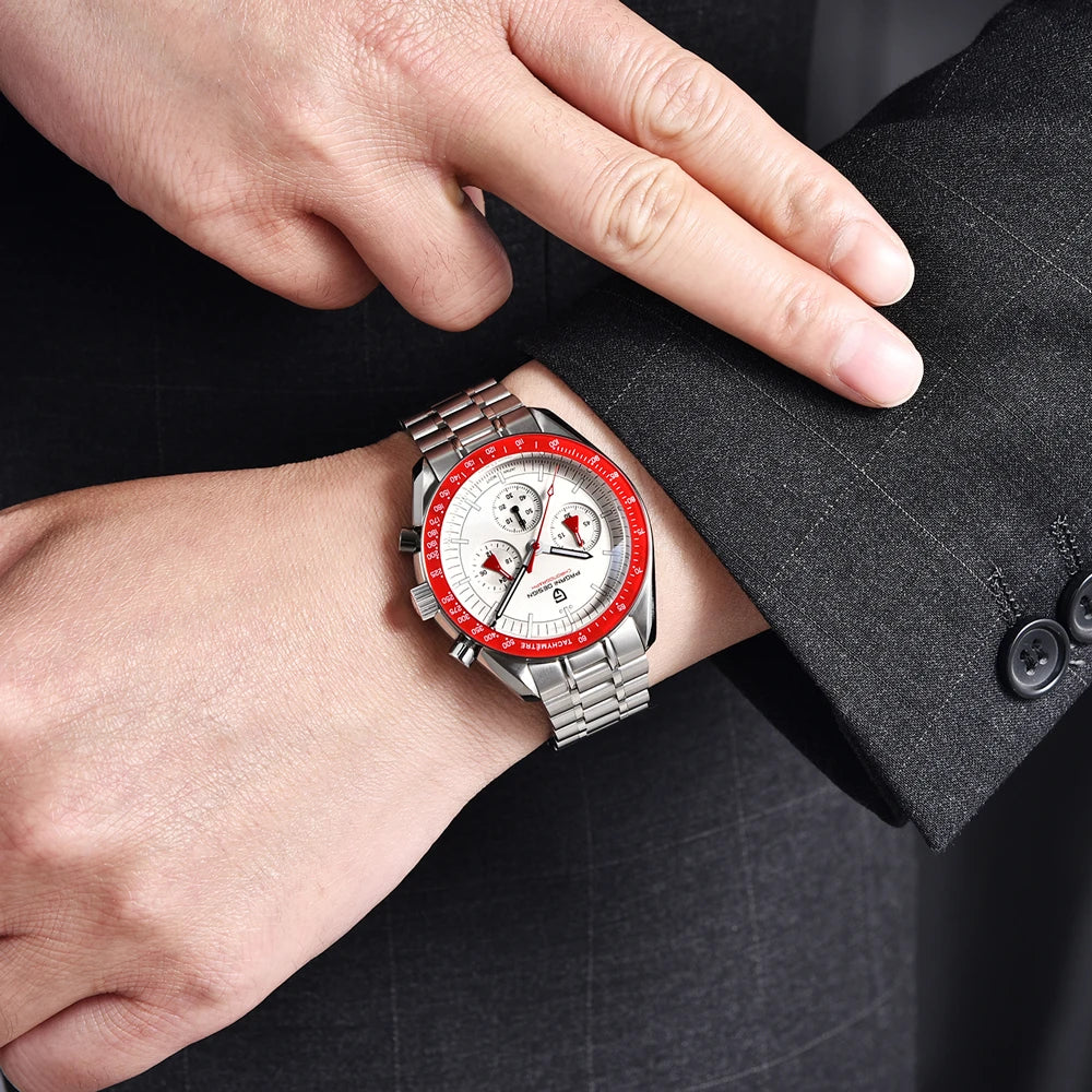 PAGANI DESIGN New Men’s Watch Chronometer Sapphire Mirror Red Quartz Watch For Men Waterproof Luminous Relogio Masculino 2026