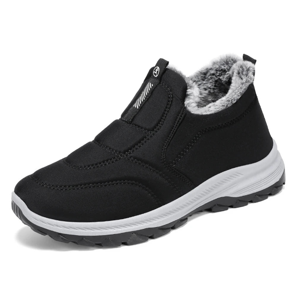 Warm Walking Shoes Non-slip Thermal Ankle Boots Comfortable Slip On Sneakers Winter Thick Fur Shoes for Outdoor Sports