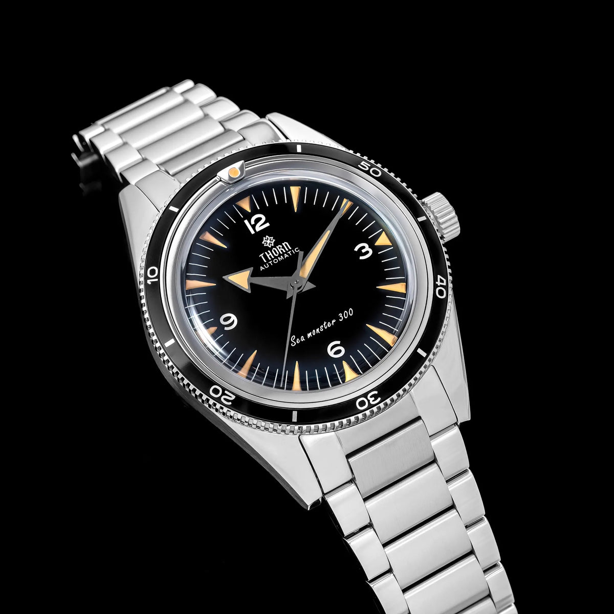 THORN T026 Automatic Watch 38mm Sapphire 316L Stainless Steel PT5000/Swiss Ronda Movement Vintage Style Luminous Men's Watch