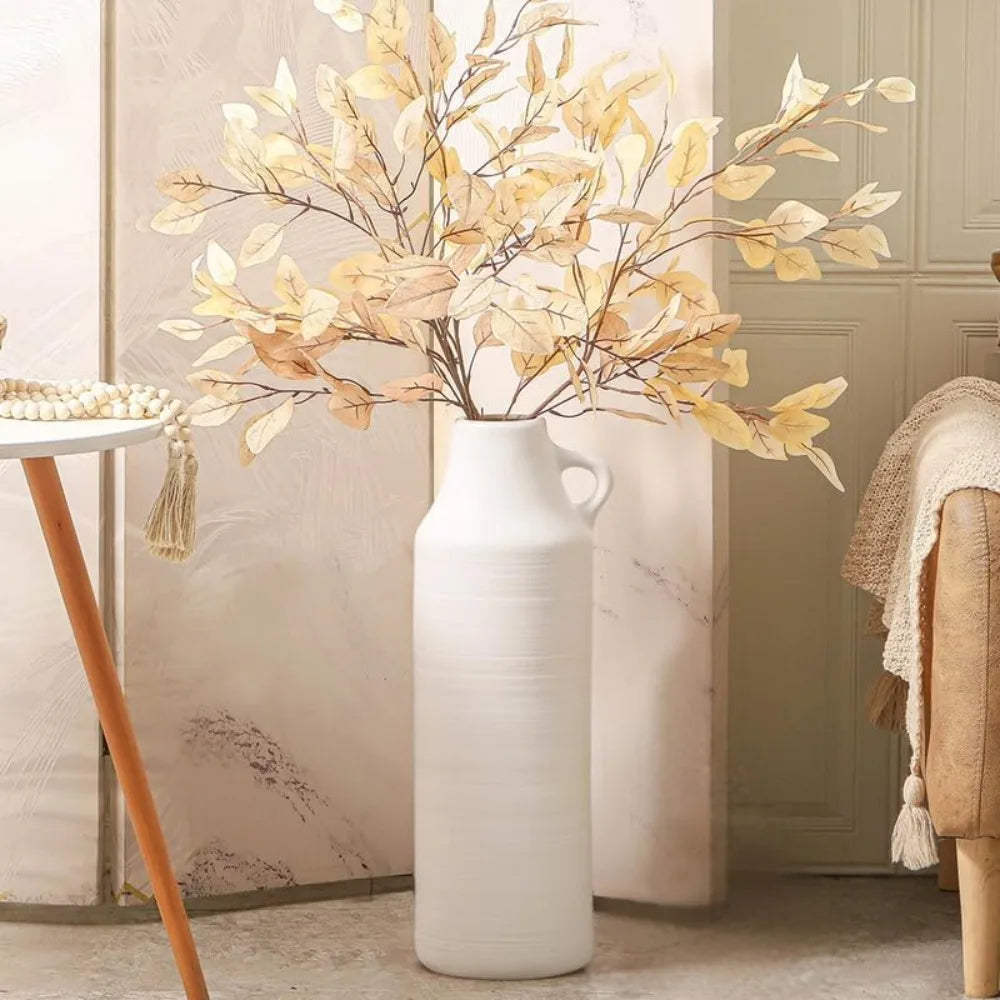 Large Boho Decorative Floor Vase, 22.8 Tall, Modern Ceramic for Pampas Grass, Flower Arrangements