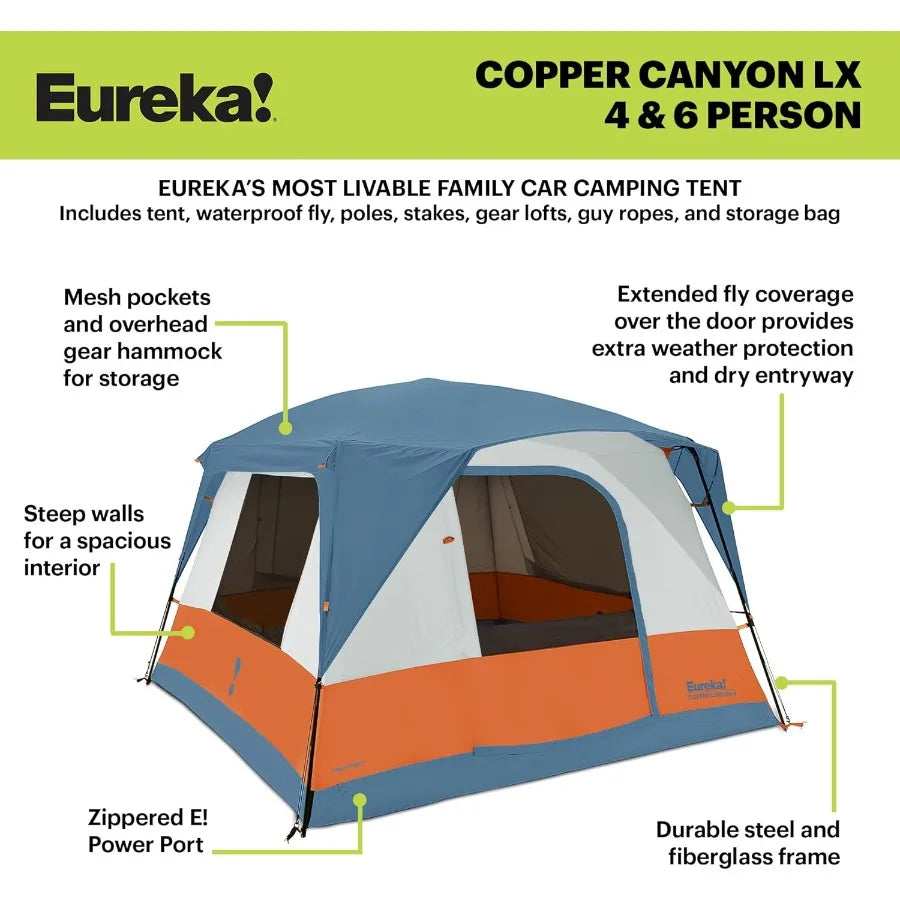 Copper Canyon LX 3 Season Family and Car Camping Tent 4 6 8 or 12 Person