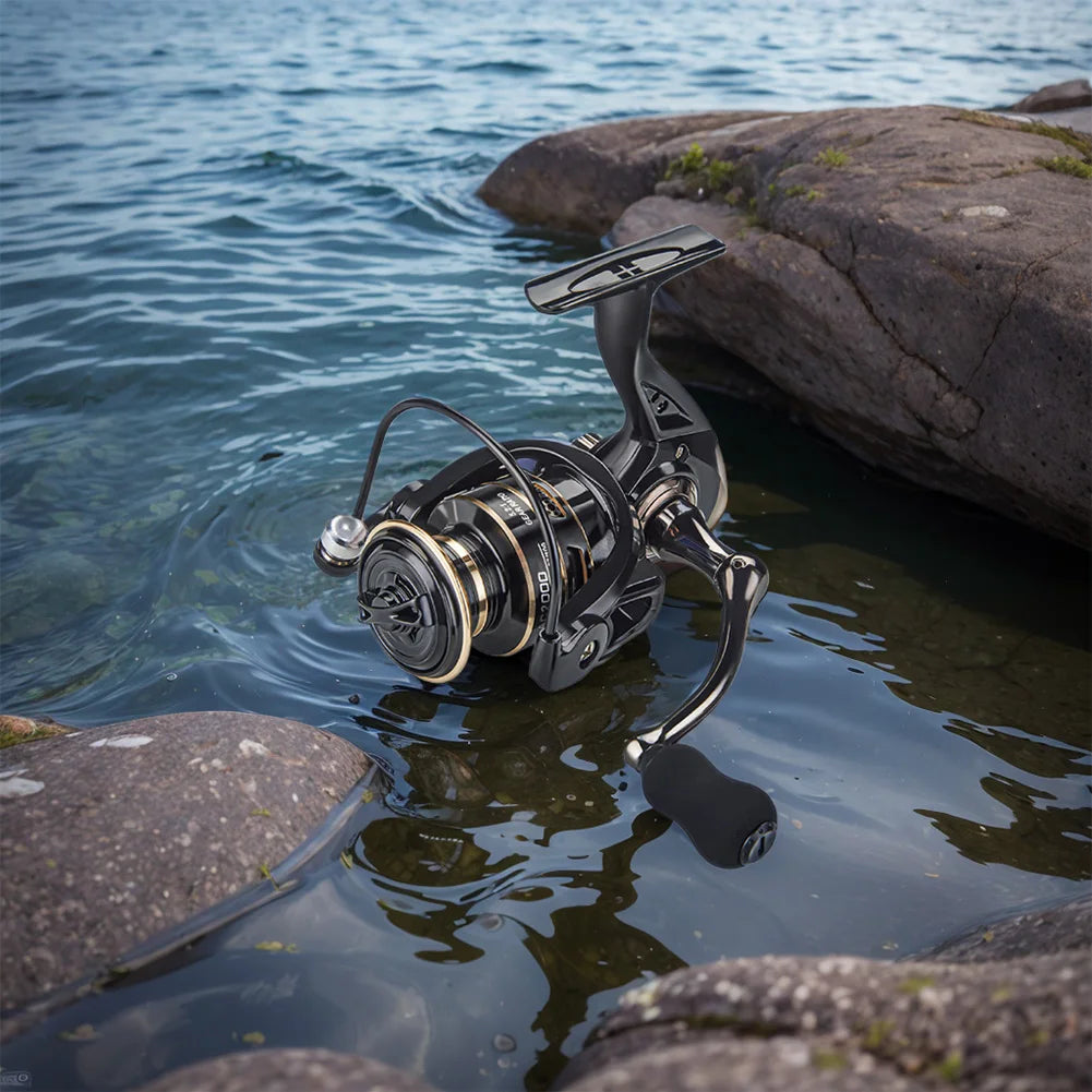 All Metal Spinning Reel 10KG Max Drag Fishing Reel 5.2/1 Gear Ratio All Purpose Fishing Spinning Reel for Freshwater Saltwater