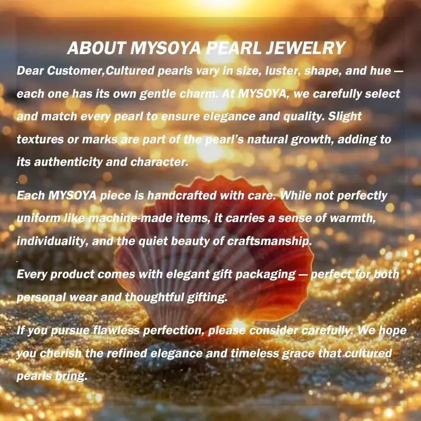 MYSOYA Black Freshwater Pearl Bracelet 8-9mm With Gift Box For Her/Him Birthday/Wedding/Christmas/New Year/Valentine's Day Gift