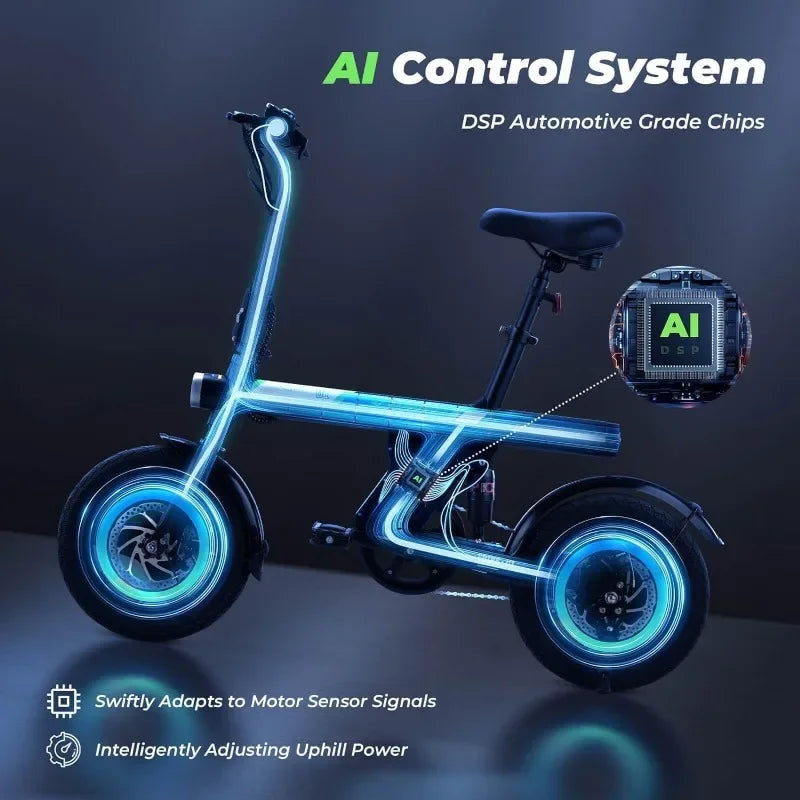 Authenticity guarantee.Adult electric bike 500W motor, 20 mph folding electric bike, 14 inch adult electric bikeUSA