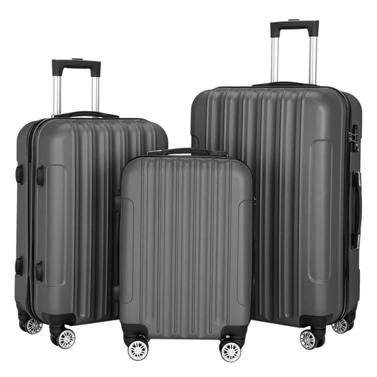 3-in-1 Multifunctional Large Capacity Traveling Storage Suitcase Luggage Set Dark Gray carry on luggage  suitcase set