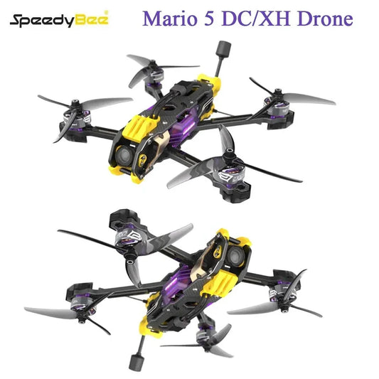 SpeedyBee Mario 5 FPV 5-Inch Drone with 6S-Lipo pro Air Unit DC/XH O4 2306.5 pro 1880KV Motor F405 V4 55A Stack Bee Storm RC