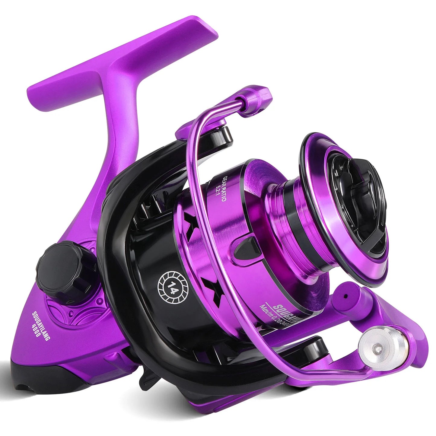 Sougayilang Spinning Fishing Rod 1000-3000 Size Max Drag 15kg Carp Fishing Reel Ultralight Metal Frame Smooth and Tough Fishing