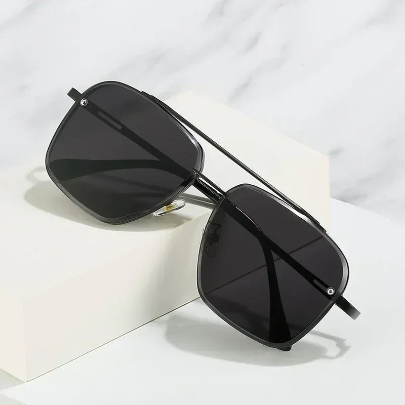 2025 Fashion Square Luxury Design Sunglasses Men Women Flight Seven Rock Mach Six Style Gradient Pilot Sunglasses Oculos De Sol
