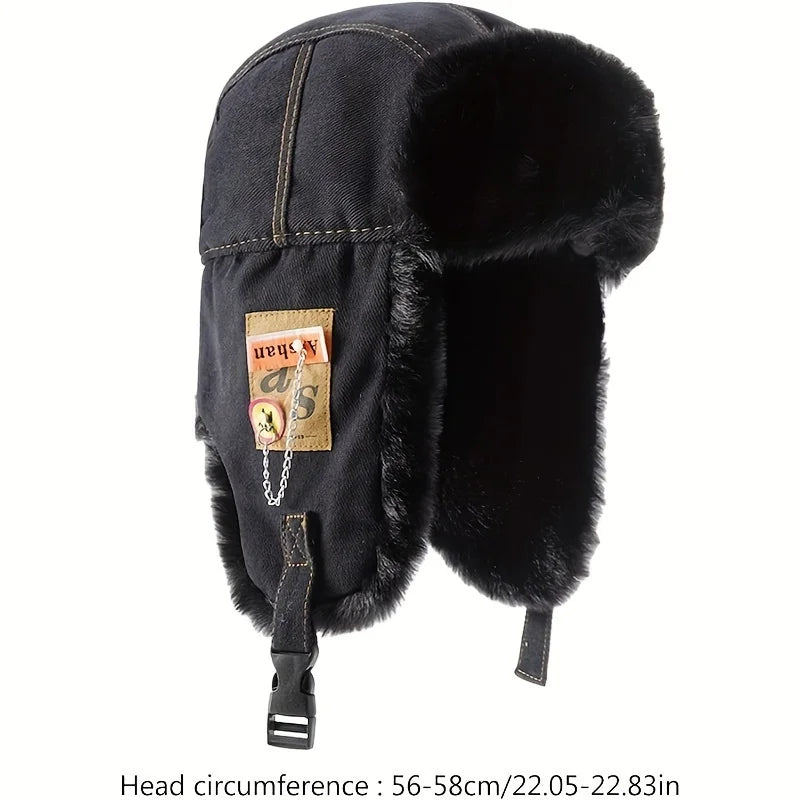 New winter hat, Lei Feng hat, warm cotton hat, thick ear protection, cold proof, with ear cover, pilot hat.