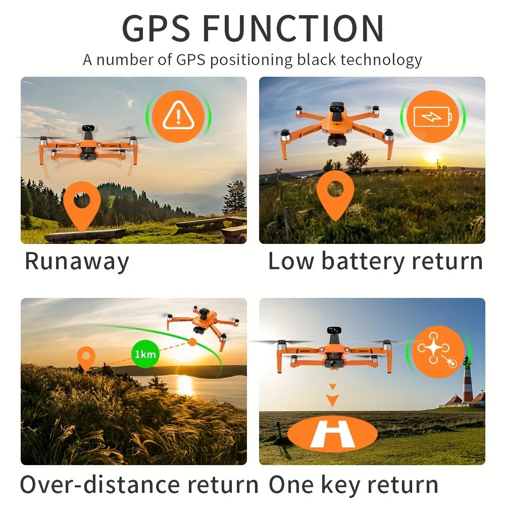 KF102 GPS Drone 4k Profesional 8K HD Camera 2-Axis Gimbal Anti-Shake Aerial Photography Brushless Foldable Quadcopter 1.2km