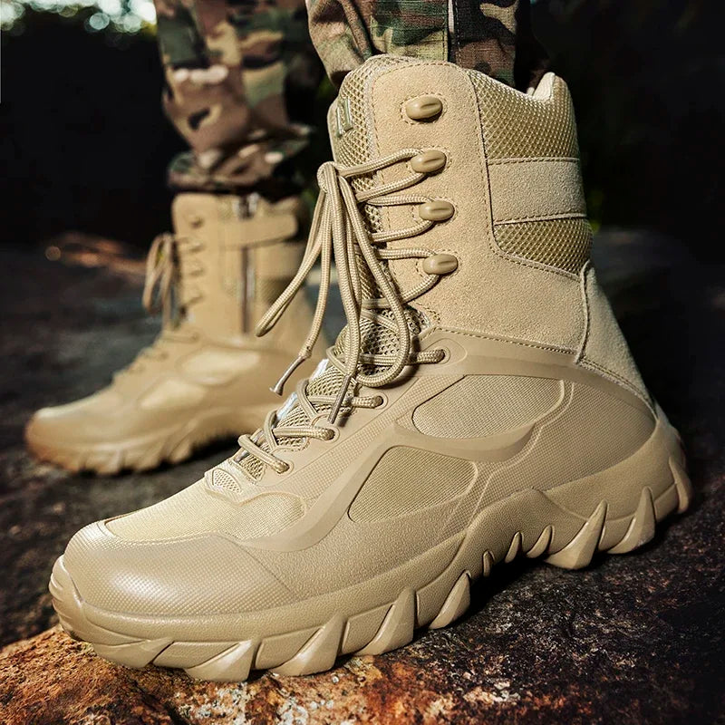 Winter Combat Training Boots Work Shoes Lightweight Mesh Breathable Military Tactical Boots 34-48 Plus Size Outdoor Hiking Boots
