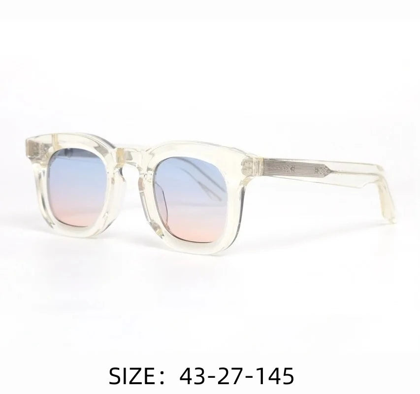 DEVAUXI Retro Round Acetate Glasses - Designer Prescription Eyewear for Men & Women, Top Quality Myopia  with Uni