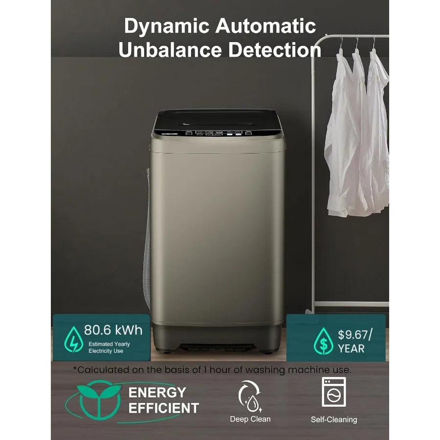 Portable Washing Machine 2.0 Cu.ft FullAutomatic Compact Washer with LED Display for Apartments Homes and Dorms Features 10 Was