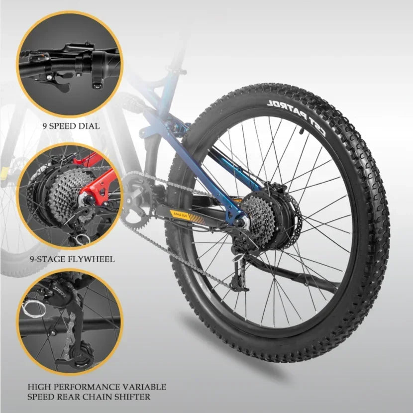 2024 latest full suspension electric mountain bike, off-road electric bicycle, 1000W, 48V, 20Ah, 27.5*2.8,electric bicycle