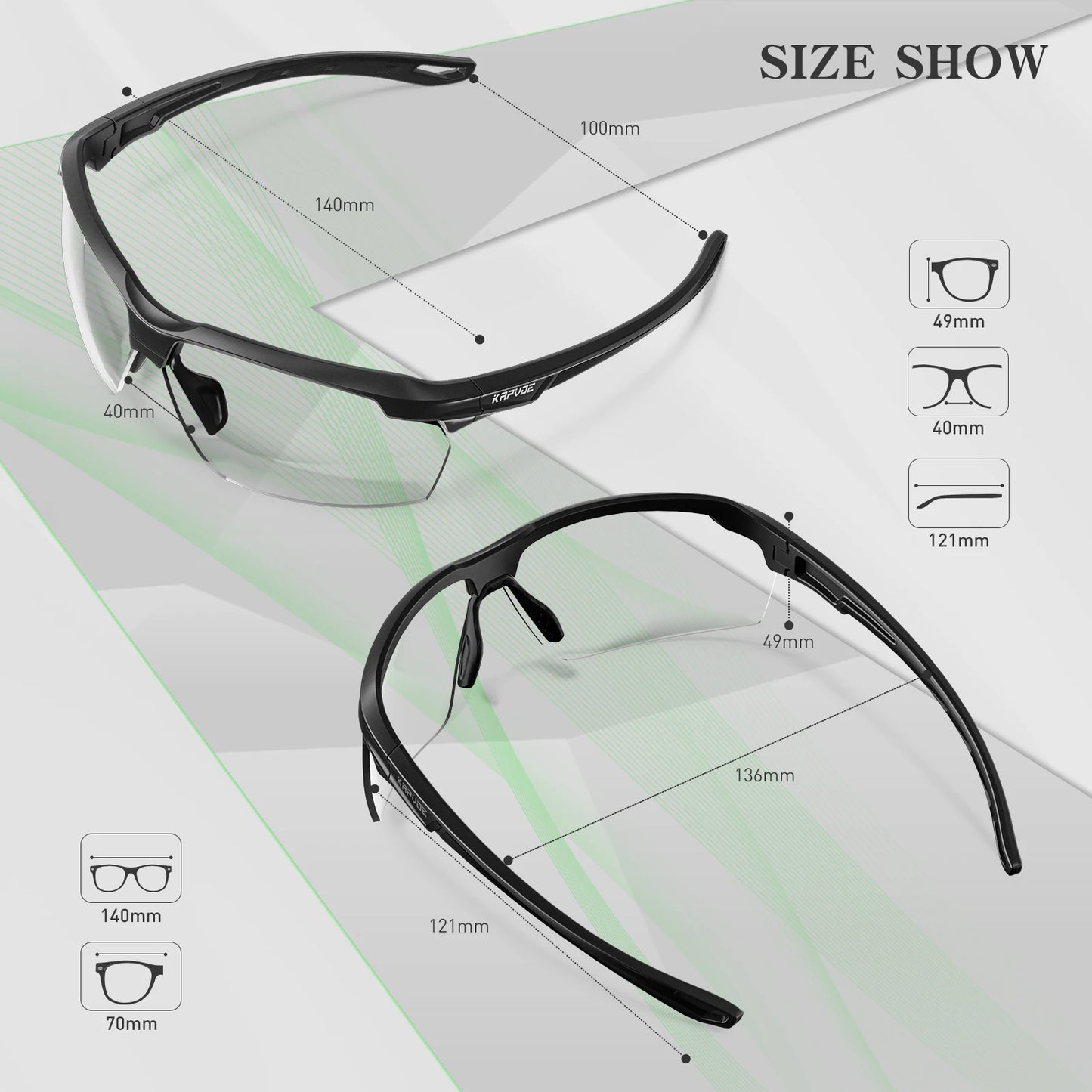 Men's Photochromic Sunglasses Fashion Luxury Sun Glasses for Driving Fishing Cycling Glasses Golf Women Bike Goggles MTB Bicycle