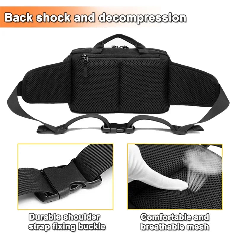 OZUKO Tactical  belt bag Waist Bag Sports Chest Pack Waterproof Shoulder Belt Bag EDC Crossbody Bags for Hunting Camping Hiking