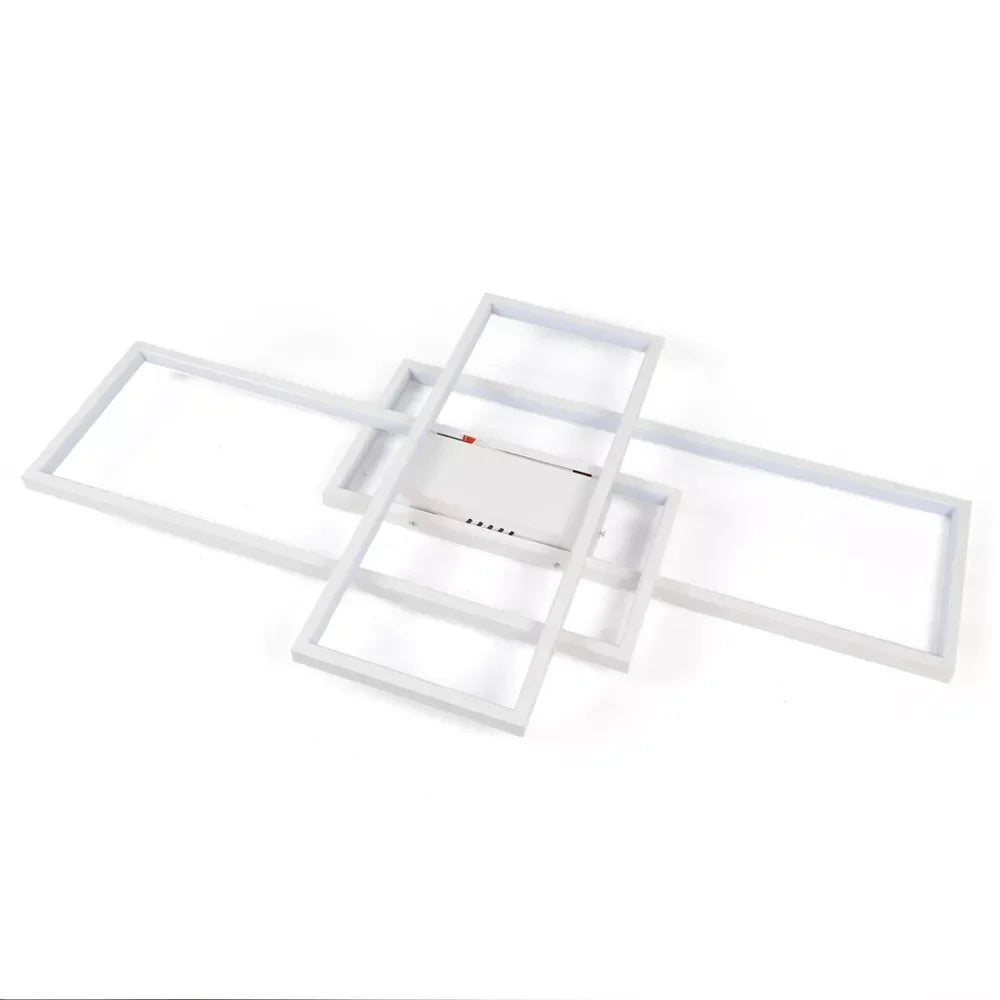 Modern LED Ceiling Light Flush Mount Kitchen Bedroom Down Lighting Fixture 72W Remote Control Lighting for Living Room
