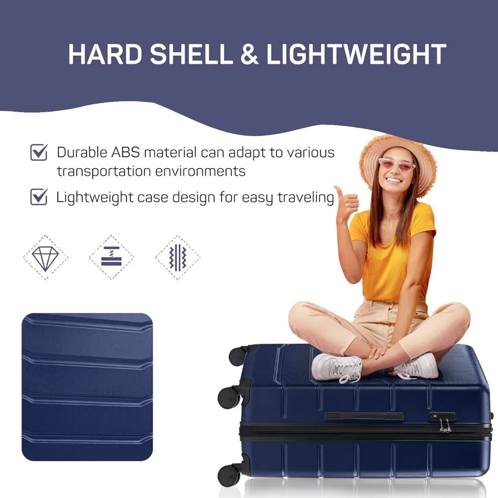Blue 20 to 28 Inch Travel Luggage Sets with Durable Construction for Modern Travelers