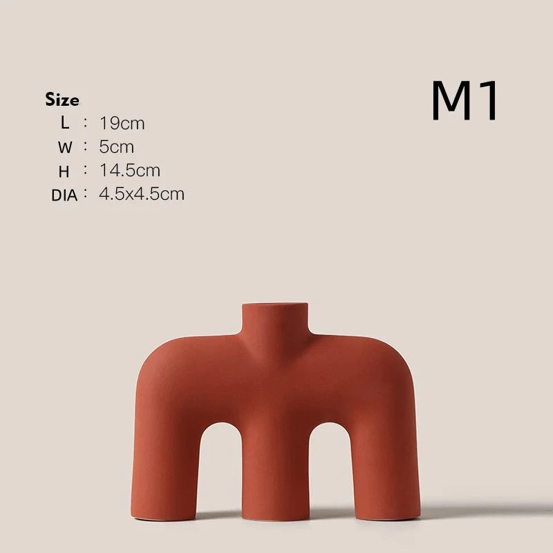 INS Ceramic Art Vase, Modern Simple Home Living Room Flower Arrangement, Advanced Sense Decorative Device, New