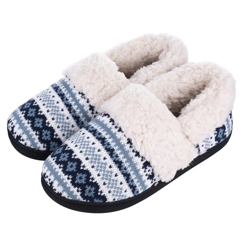 Evshine Men Soft Mules Slippers Non-Slips Cotton Shoes Large Size Flat Slides Men And Women Winter Warm Shoes For Indoor Outdoor