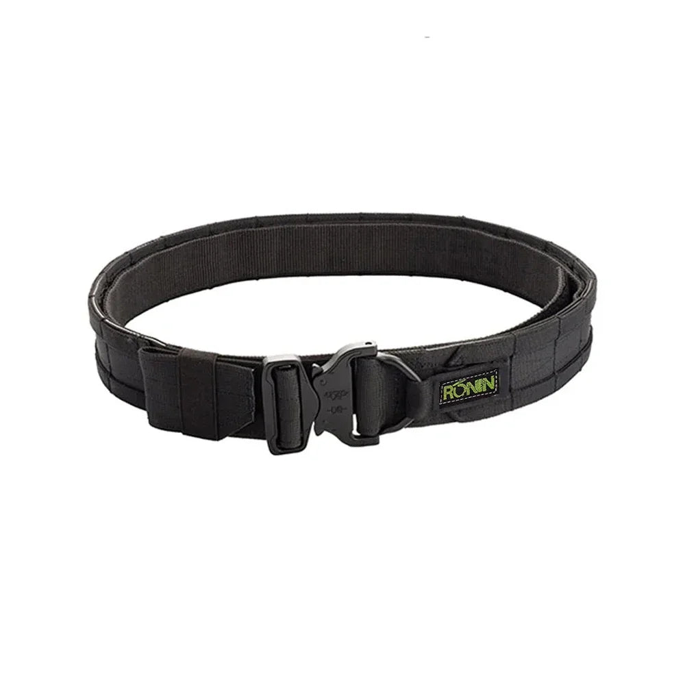 38cm 1.5 inch Width Ronin Style Tactical Molle Belt Outdoor Hunting Double Layer Belt Molle System Belt