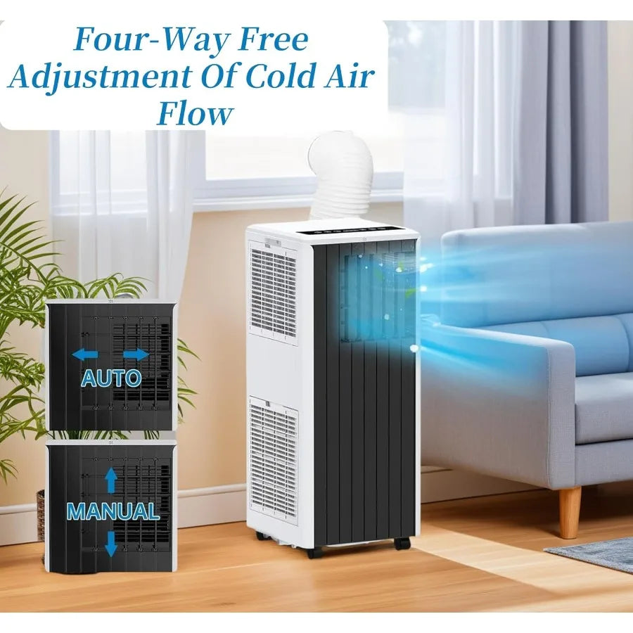 8000 BTU Portable Air Conditioner for Home and Office Use 3in1 Cooling Dehumidifying and Fan Functionality Ideal for Rooms Up t