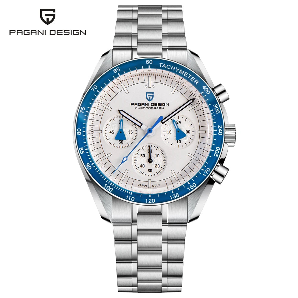PAGANI DESIGN Saturn Men's Watches Top Luxury Quartz Watch For Men Chronograph Wristwatches AR Sapphire Waterproof Luminous Gift