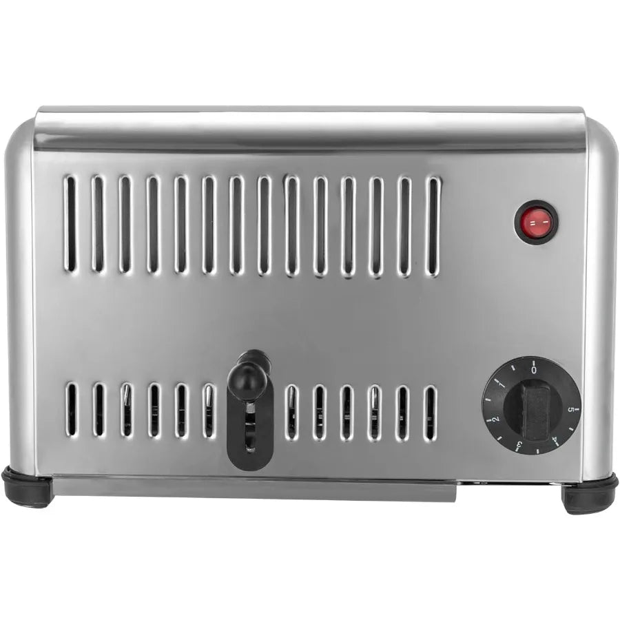 4-Slice Toaster with Wide Slots for Restaurant and Home Use 1650W Stainless Steel Smart Countertop Pop-Up Bread Baking Machine