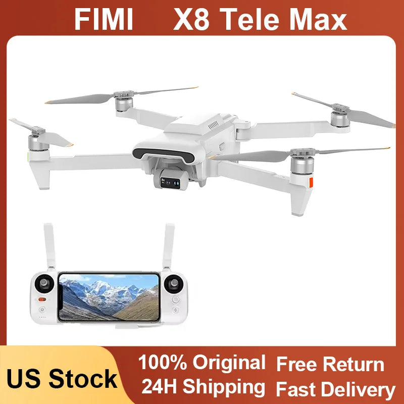 FIMI X8 TELE MAX Drone 4K 48MP 3-Axis Gimbal Camera Drone Professional GPS 20KM RC Quadcopter 2025
