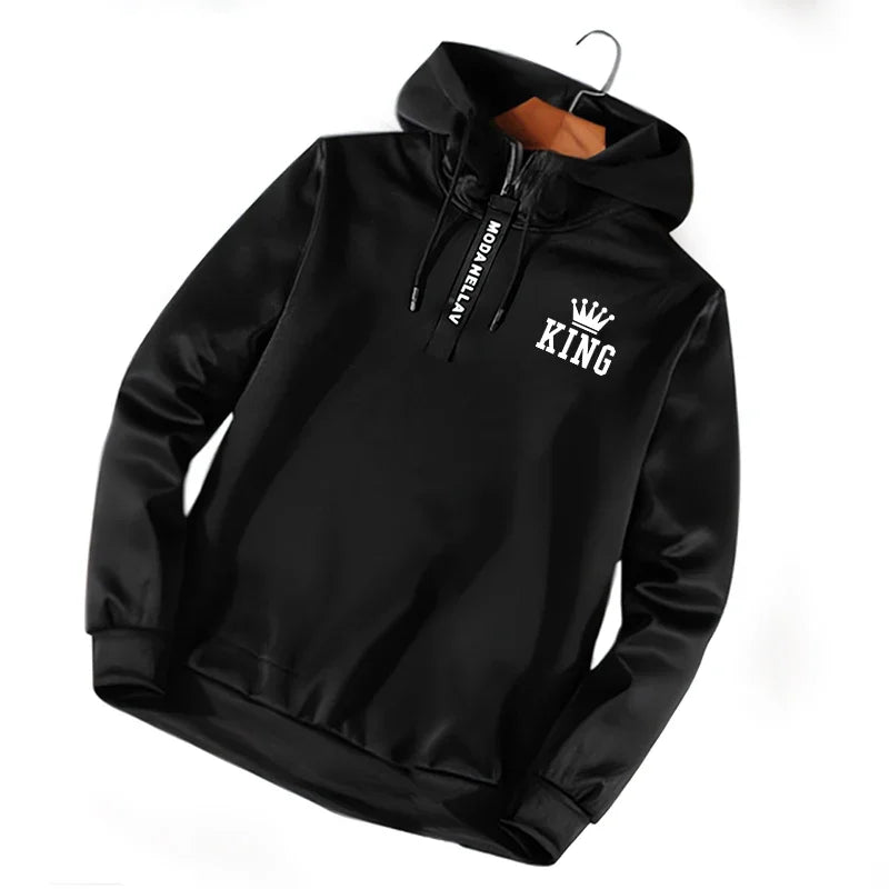 Casual Sweatshirts for Men Sweat Pants Hoodies Jogging Printing Half Zipper Tops Hot Sales Daily Sports 2025 New Men's Clothing