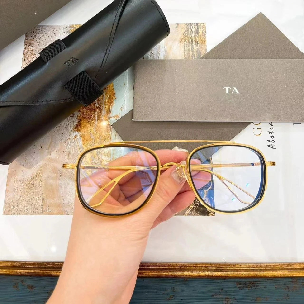 Authentic For DIYTA DT DTX-118 Fashion Dark Green Lenses Men Women Sun Glasses Luxury Alloy Frame Male Couple Eyewear With Box